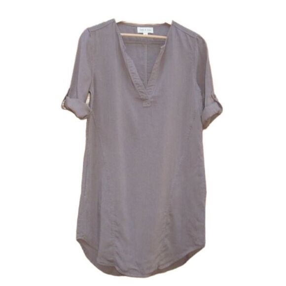 Cloth + Stone Tencel Mini Dress Taupe Brown - Picture 1 of 9